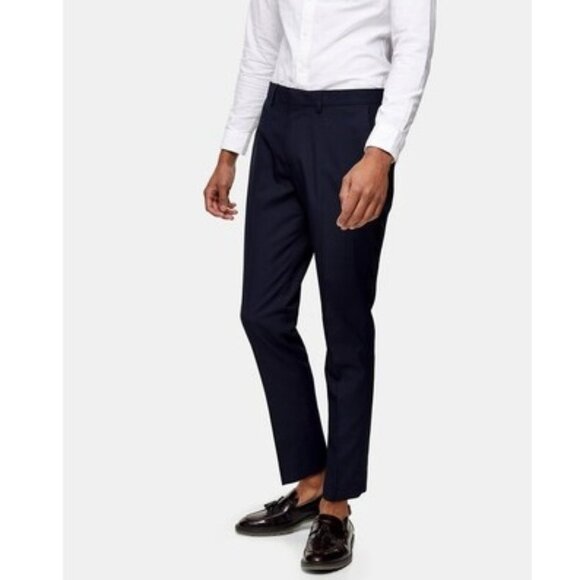 Topman Men's Skinny Suit Trousers Fit Dress Pants - Picture 1 of 7